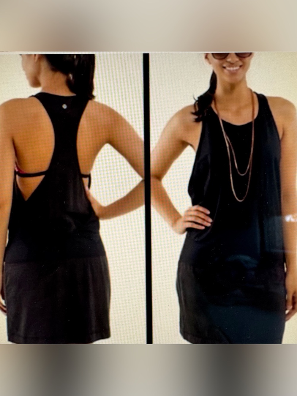 Lululemon Black Blissed Out Mini Yoga Dress Size 4